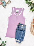Shiloh Snap Tank in Purple