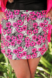 Tropical Flora Skort with Pockets