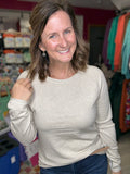 Heather Beige Back to Basics Sweater