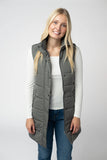 Harlow Long Vest in Grey