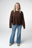 Gianna Pullover Sweater in Brown