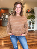 Fall Vibes Dot Sweater in Camel