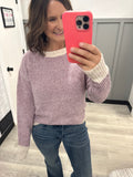 Ultra Soft Stripe Sweater in Berry