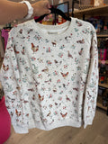 Ducks & Chickens Floral Cozy Sweatshirt