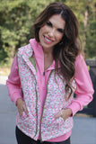Pink Floral Vest