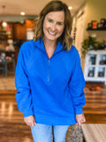 Royal Blue Henley Sweatshirt