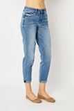 Judy Blue Mid Rise Cuffed Slim Fit