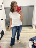 Emery Sweater Top in Cream