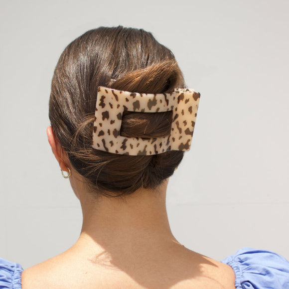 Blonde Tortoise Teleties Large Flat Rectangle Hair Clip