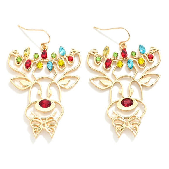 Festive Colorful Reindeer Dangle