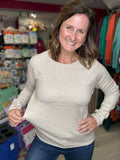 Heather Beige Back to Basics Sweater
