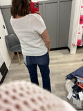 Emery Sweater Top in Cream
