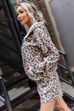Ampersand Ave University Full Zip in Leopard