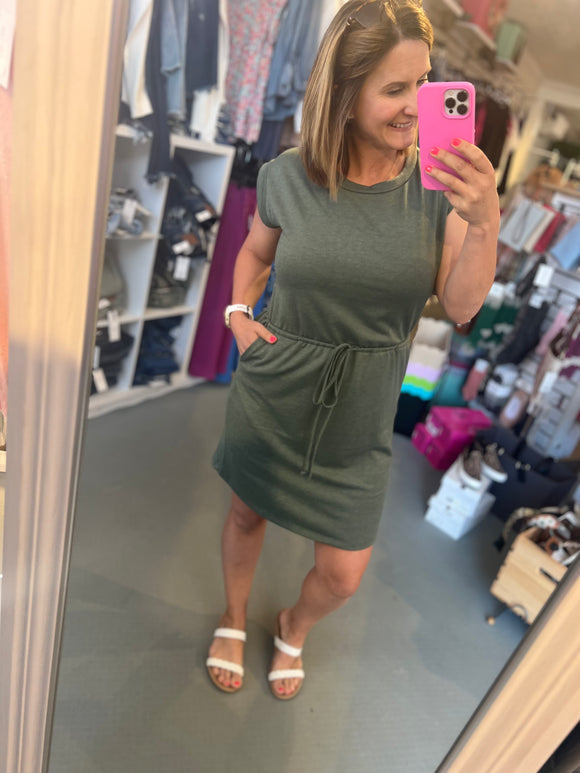 Tee Dress in Olive