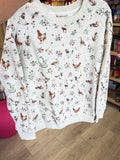 Ducks & Chickens Floral Cozy Sweatshirt