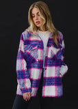 Pink & Blue Plaid Shacket