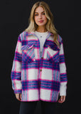 Pink & Blue Plaid Shacket