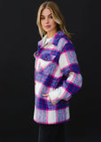 Pink & Blue Plaid Shacket