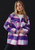 Pink & Blue Plaid Shacket