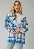 Royal & Cream Plaid Shacket