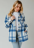 Royal & Cream Plaid Shacket