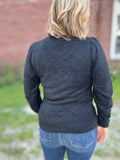 Black Square Neck Sweater