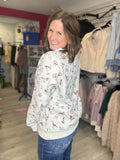 Ducks & Chickens Floral Cozy Sweatshirt