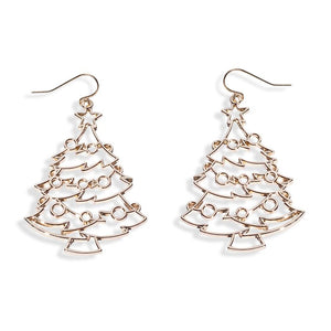 Hollow Gold Christmas Tree Dangle