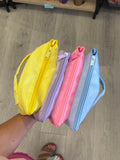 Accordian Accessory Pouch in Yellow Combo
