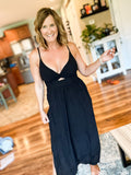 Twist Bust Maxi Dress in Black