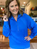 Royal Blue Henley Sweatshirt