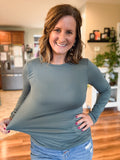 Butter Soft Long Sleeve in Ash Jade