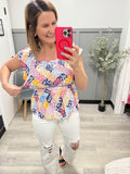 Patchwork Smocked Top