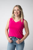 Noelle Tank in Spicy Pink