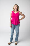 Noelle Tank in Spicy Pink