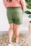 Summer Blend Lightweight Drawstring Shorts In Olive