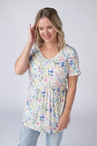 Sarah Ruffle Top in Cottage Floral