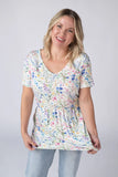 Sarah Ruffle Top in Cottage Floral