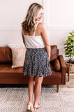 Skort To Settle In Dainty Florals