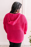 3.4 Oversized Crochet Hoodie In French Fuchsia