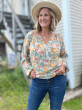 Fall Field Floral Blouse