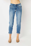 Judy Blue Mid Rise Cuffed Slim Fit