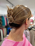 Rose Gold Bow Hair Clip