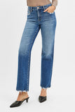 Haven Tummy Control High Rise Ankle Straight Denim