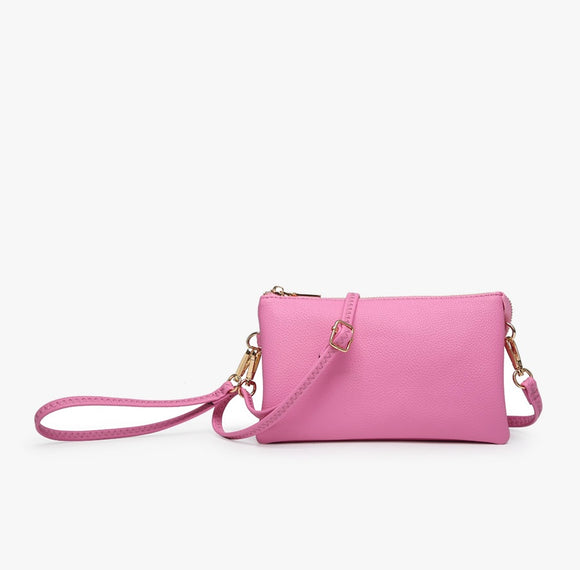 Bubblegum All the Pockets Crossbody Wristlet