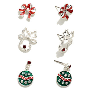 Bow, Deer and Ornament Christmas set