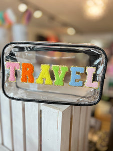 Clear Travel Varsity Letter Pouch