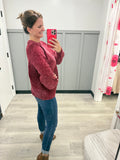Chenille Sweater in Merlot