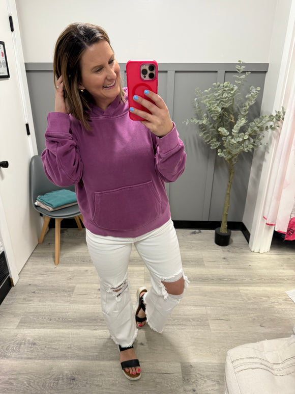 Mariah Cozy Hoodie in Plum