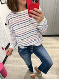 Spring Crochet Stripe Top